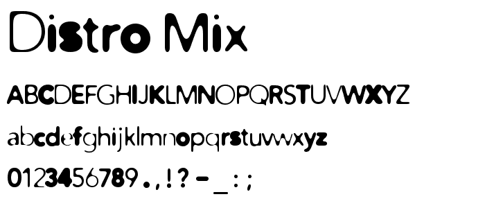 Distro Mix font